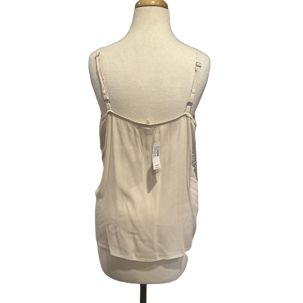 Maurice’s Sequin Silver & Cream Cami Top NWT - Picture 4 of 7
